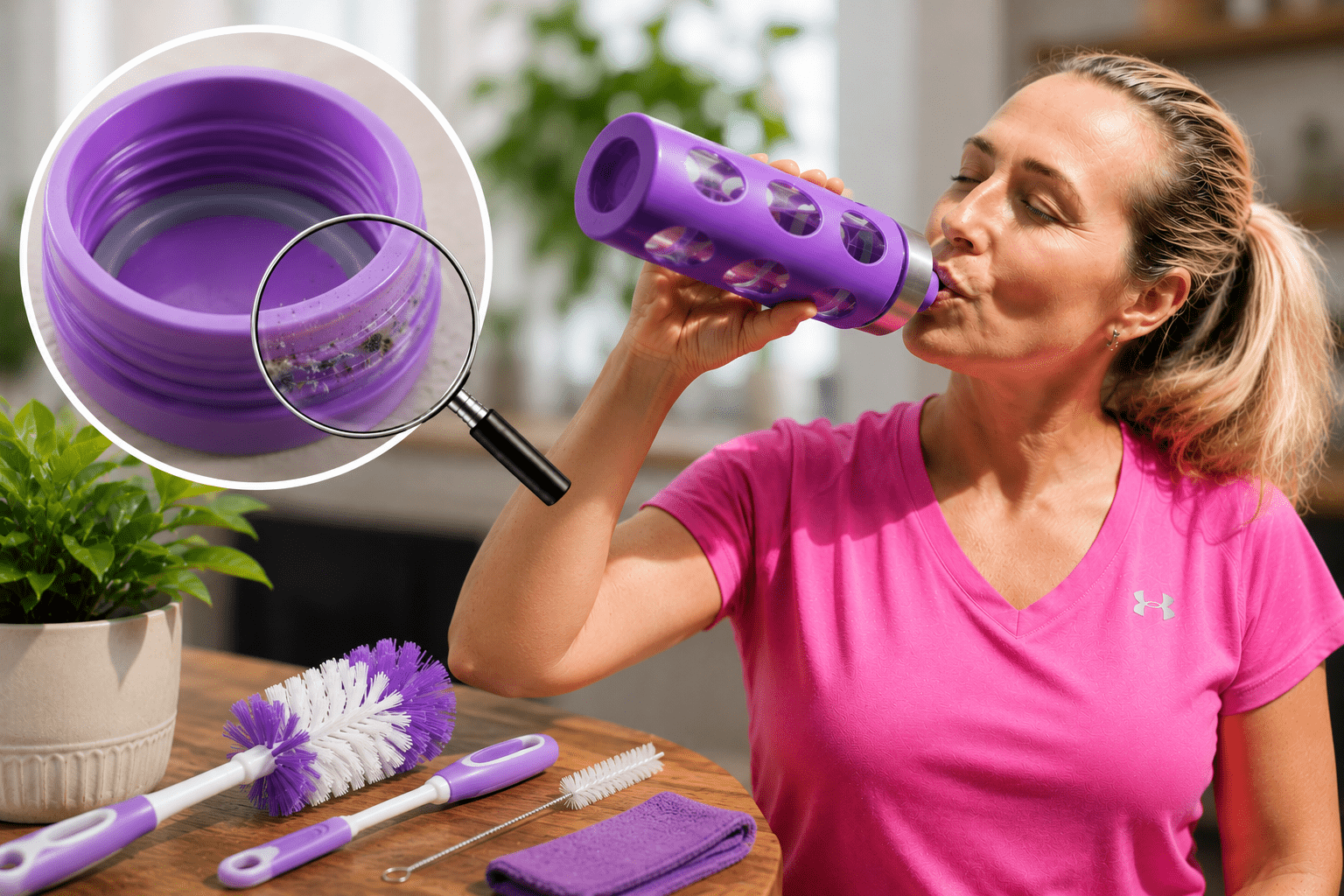 water bottle cleaning